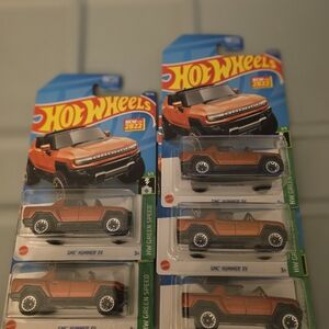 Hot Wheels Orange GMC Hummer EV Toy Car